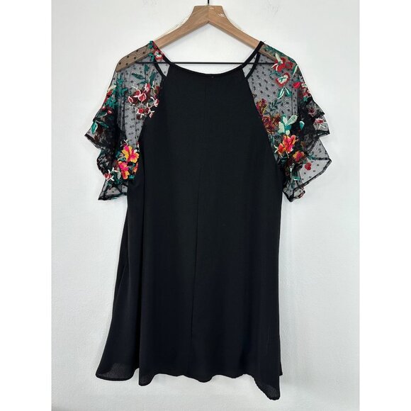 Umgee Dress Women Small Midi Floral Ruffled Sleeve - Picture 3 of 8